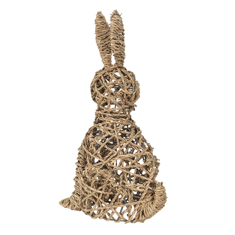 Clayre & Eef Figurine Lapin 20x15x36 cm Marron Zostère