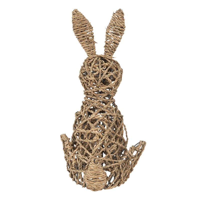 Clayre & Eef Figurine Lapin 20x15x36 cm Marron Zostère