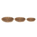 Clayre & Eef Storage Basket Set of 3 Ø 40 cm Brown Rattan Round