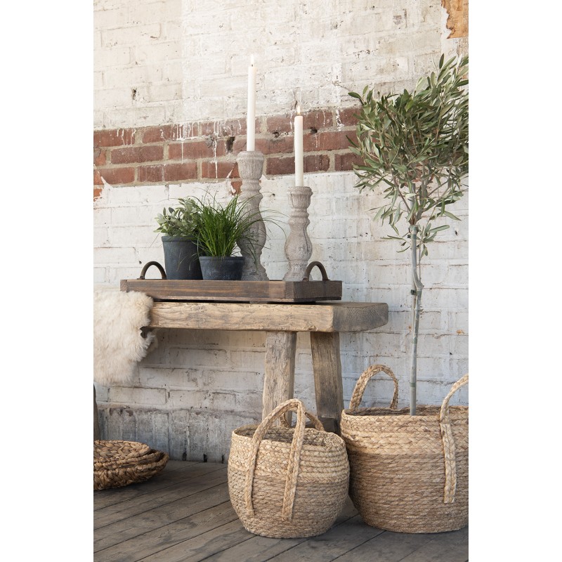 Clayre & Eef Storage Basket Set of 3 Ø 40 cm Brown Rattan Round