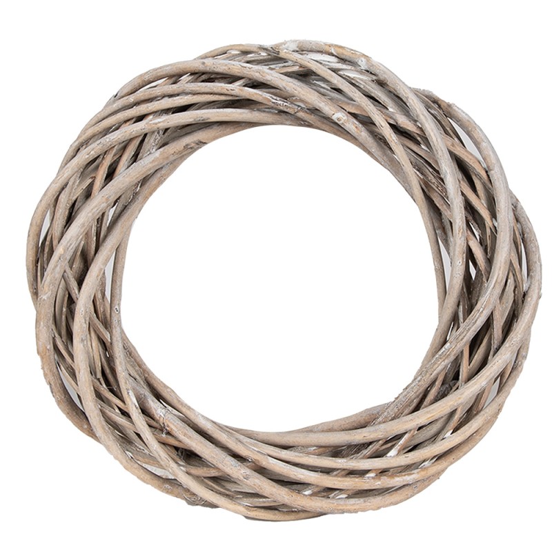 Clayre & Eef Krans Ø 20 cm Bruin Rotan