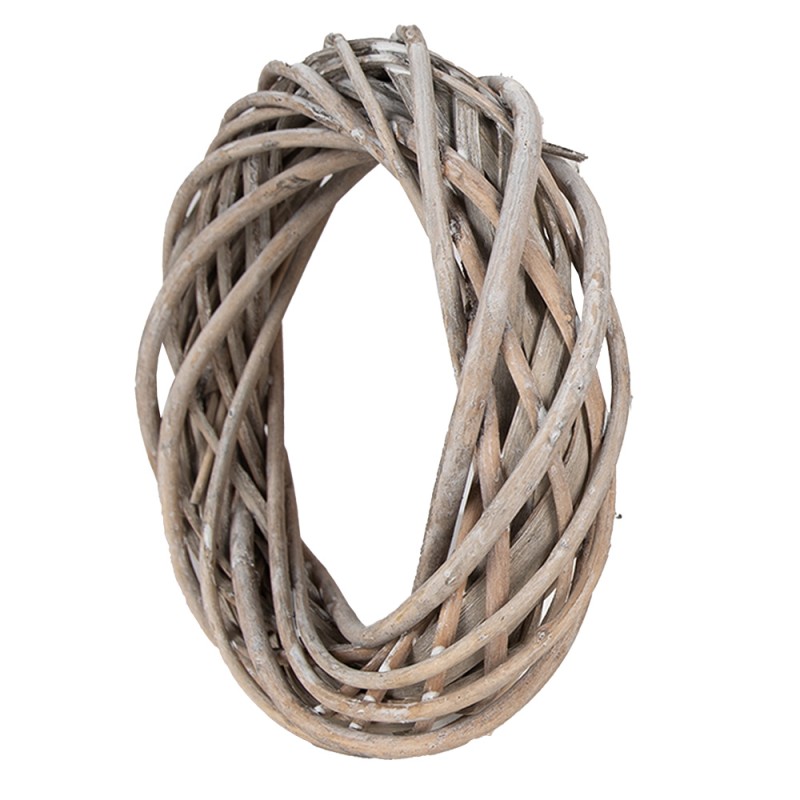 Clayre & Eef Krans Ø 20 cm Bruin Rotan