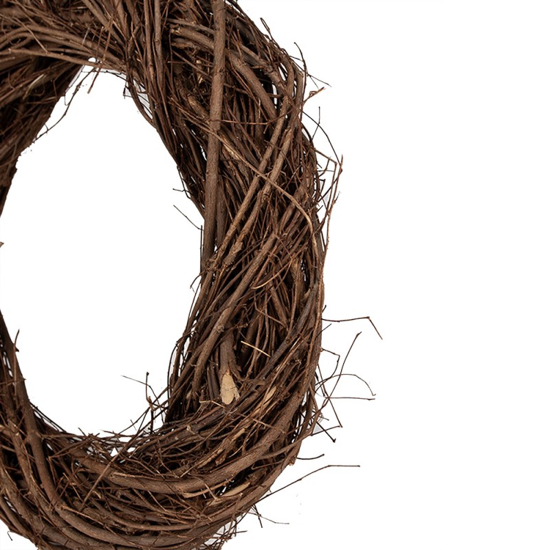 Clayre & Eef Krans Ø 35 cm Bruin Hout