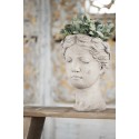 Clayre & Eef Bloempot  16x15x21 cm Grijs Steen