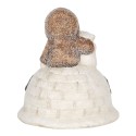 Clayre & Eef Statuetta Igloo 14x14x16 cm Bianco Marrone  Terracotta