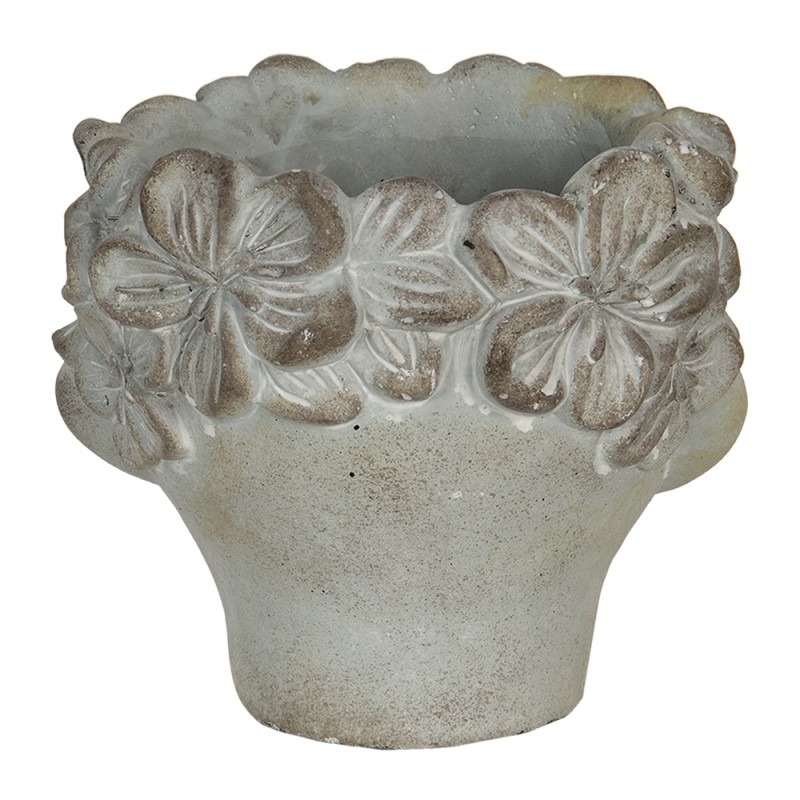 Clayre & Eef Fioriera 16x15x13 cm Grigio Pietra