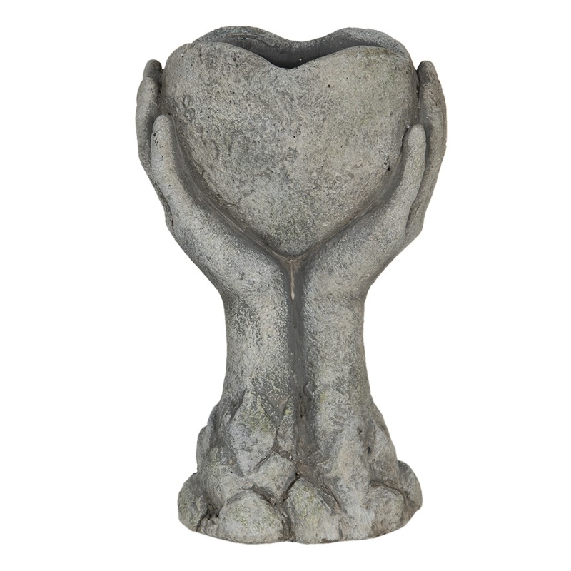 Clayre & Eef Fioriera 19x13x34 cm Grigio Pietra