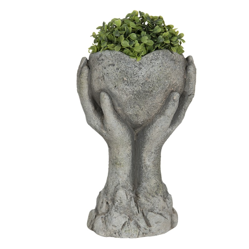 Clayre & Eef Fioriera 19x13x34 cm Grigio Pietra