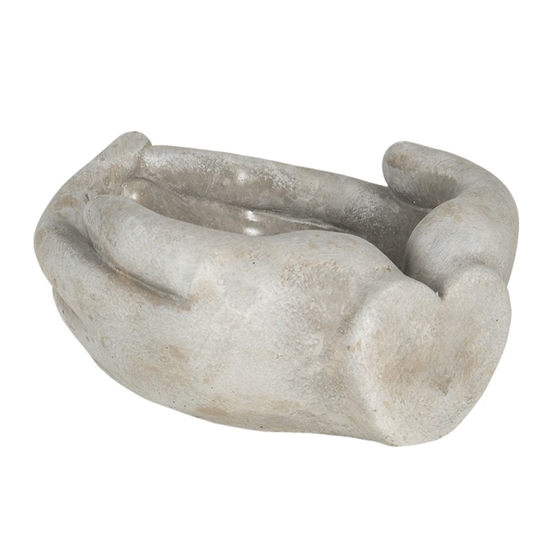 Clayre & Eef Bloempot  18x16x9 cm Beige Steen
