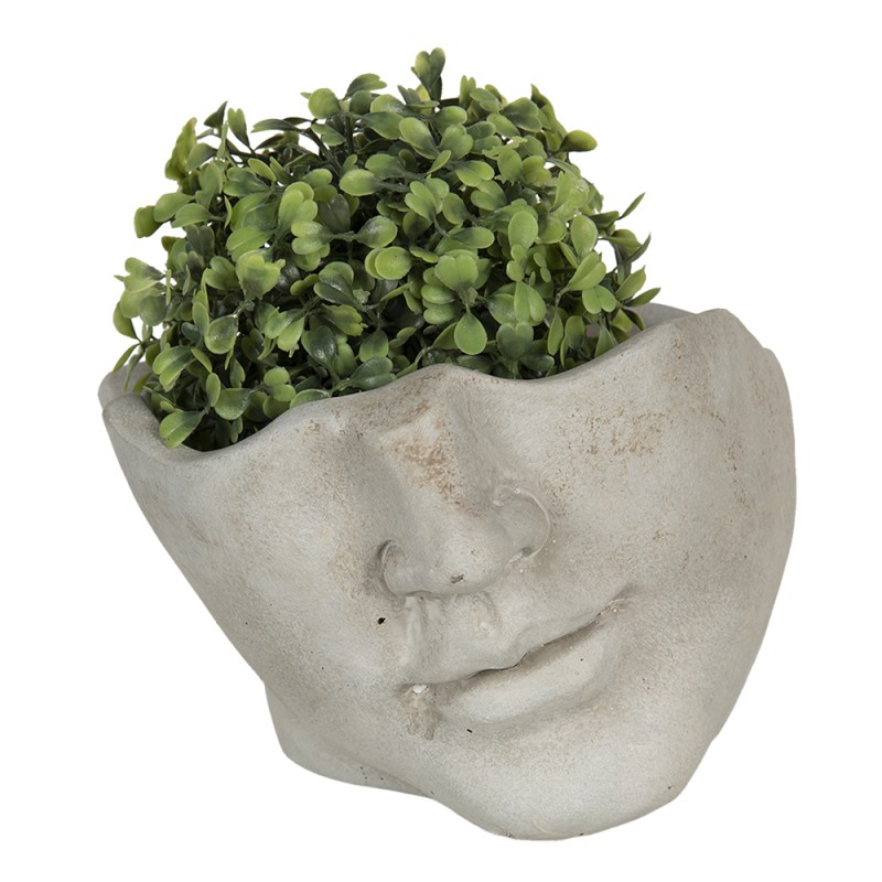 Clayre & Eef Pot de fleurs 23x20x14 cm Beige Pierre