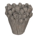 Clayre & Eef Bloempot  Ø 23x25 cm Grijs Steen Rond Bloemen