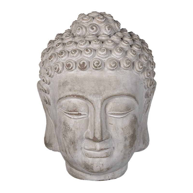 Clayre & Eef Figur Buddha 17x17x24 cm Grau Stein