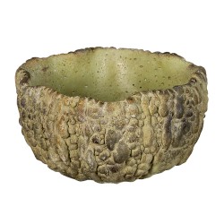 Clayre & Eef Fioriera 17x16x9 cm Verde Pietra Rotondo