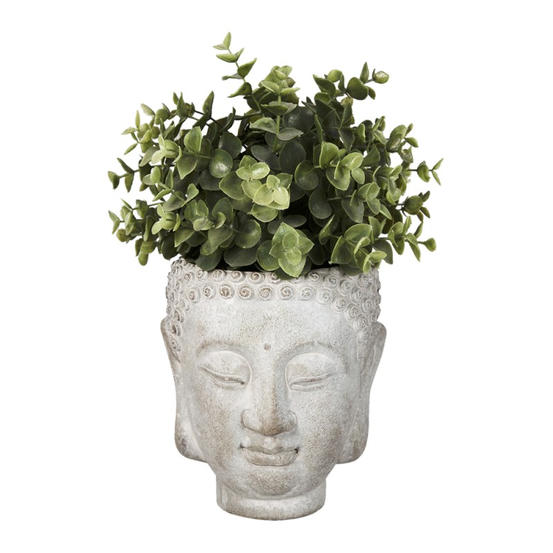 Clayre & Eef Blumentopf 15x14x17 cm Grau Stein
