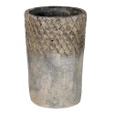 Clayre & Eef Bloempot  Ø 12x19 cm Grijs Steen Rond