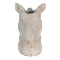 Clayre & Eef Bloempot Zebra 16x10x15 cm Grijs Steen