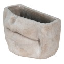 Clayre & Eef Fioriera Bocca 26x16x16 cm Grigio Pietra