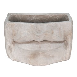 Clayre & Eef Planter Mouth 21x13x14 cm Grey Stone