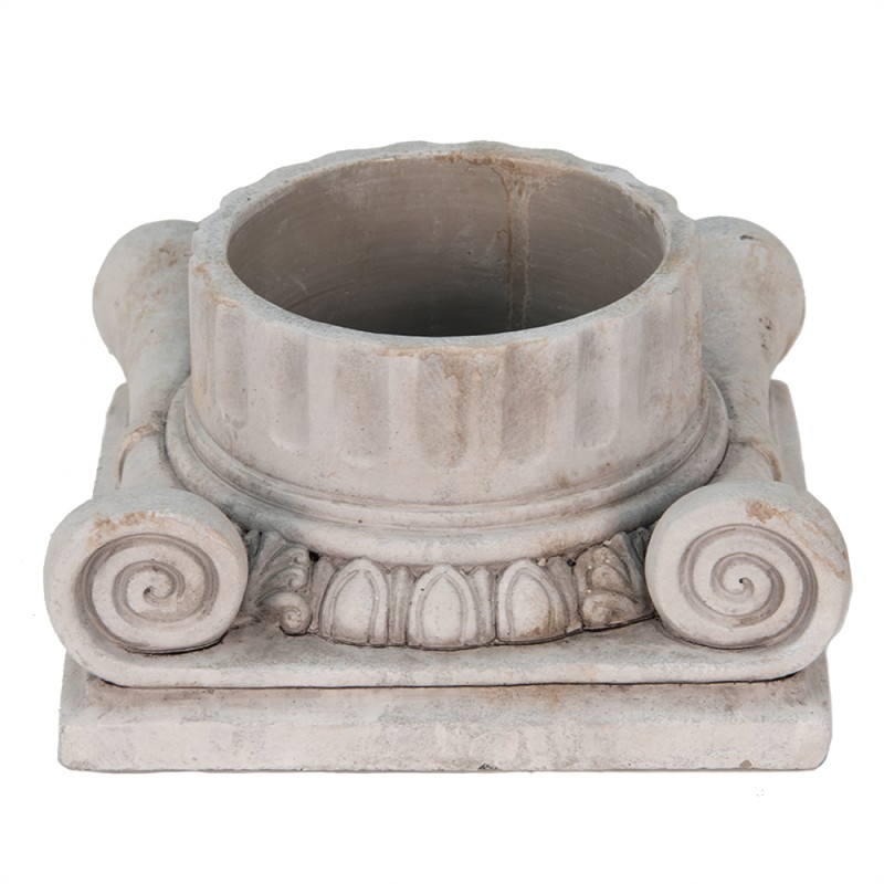 Clayre & Eef Pot de fleurs 21x21x11 cm Gris Pierre Rectangle