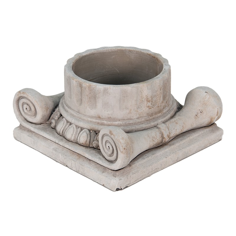 Clayre & Eef Pot de fleurs 21x21x11 cm Gris Pierre Rectangle