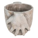 Clayre & Eef Pot de fleurs 21x16x15 cm Gris Pierre Mains