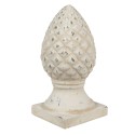 Clayre & Eef Figurine Pinecone Ø 14x28 cm Beige Stone