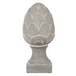 Clayre & Eef Statuetta Pigne Ø 16x33 cm Grigio Pietra