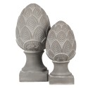 Clayre & Eef Figurine Pinecone Ø 16x33 cm Grey Stone