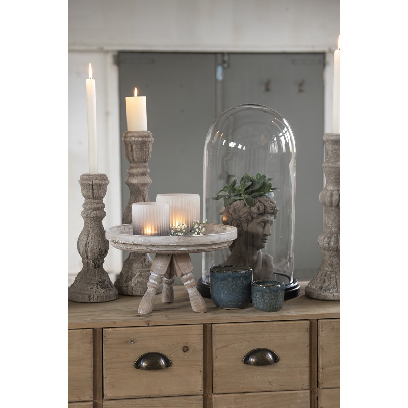 Clayre & Eef Fioriera Busto  14x13x21 cm Grigio Pietra