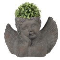 Clayre & Eef Bloempot Engel 30x13x20 cm Grijs Steen