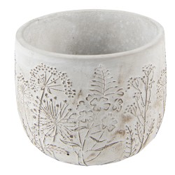 Clayre & Eef Planter Ø 14x11 cm Beige Stone Round