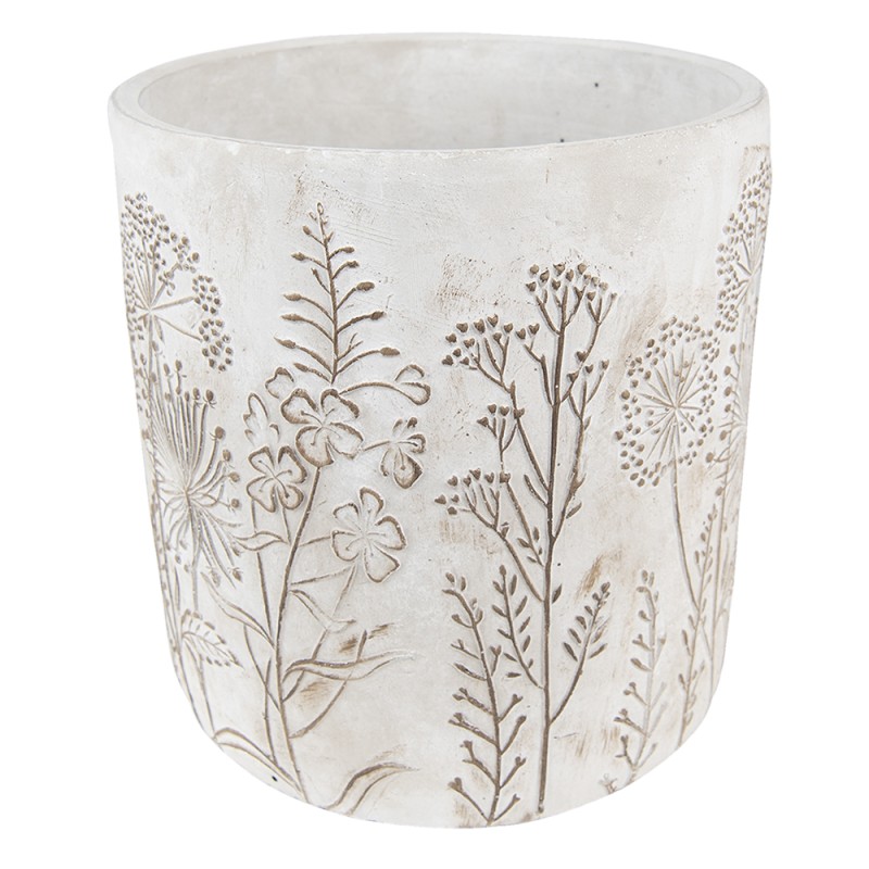 Clayre & Eef Fioriera Ø 20x21 cm Beige Pietra Rotondo