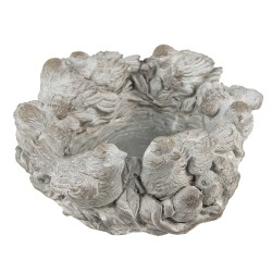 Clayre & Eef Planter Ø 27x12 cm Grey Stone