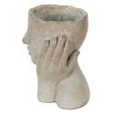 Clayre & Eef Planter Head 13x13x18 cm Grey Stone