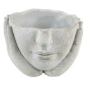 Clayre & Eef Fioriera Testa Ø 11x11 cm Grigio Pietra