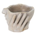 Clayre & Eef Bloempot Hoofd Ø 11x11 cm Beige Steen