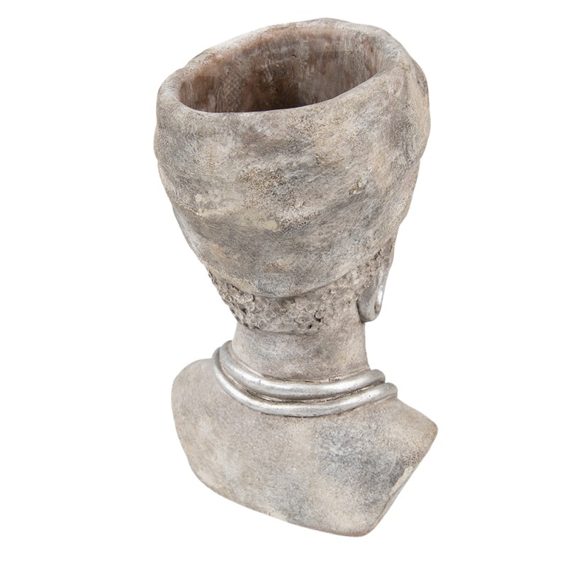 Clayre & Eef Bloempot  17x16x27 cm Beige Steen