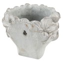 Clayre & Eef Planter Head 12x10 cm Grey Stone