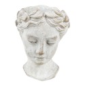 Clayre & Eef Blumentopf Kopf 11x17 cm Grau Stein