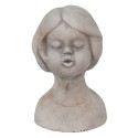 Clayre & Eef Buste Meisje 11x10x18 cm Beige Steen