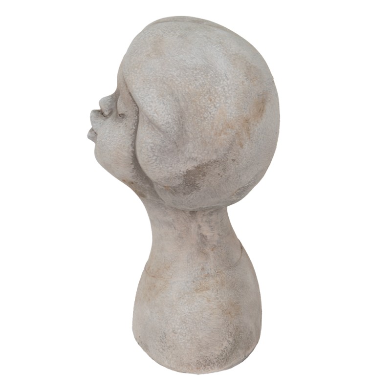 Clayre & Eef Buste Meisje 11x10x18 cm Beige Steen