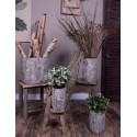 Clayre & Eef Bloempot  29x29x26 cm Bruin Grijs Steen