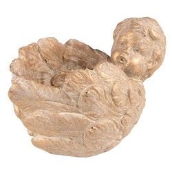 Clayre & Eef Planter Angel 16x13x12 cm Brown Stone