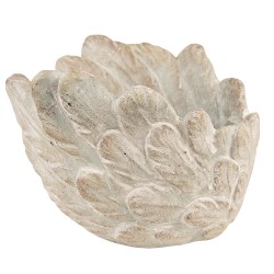 Clayre & Eef Blumentopf Flügel Ø 7 16x11 cm Grau Stein