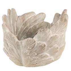 Clayre & Eef Blumentopf Flügel Ø 7 16x11 cm Grau Stein