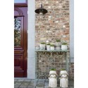 Clayre & Eef Bloempot Hoofd 17x16x25 cm Grijs Steen Bloemen