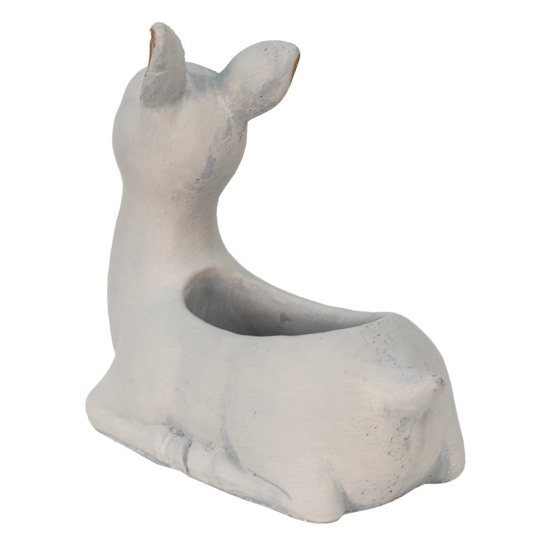 Clayre & Eef Planter Deer 23x11x21 cm Beige Stone