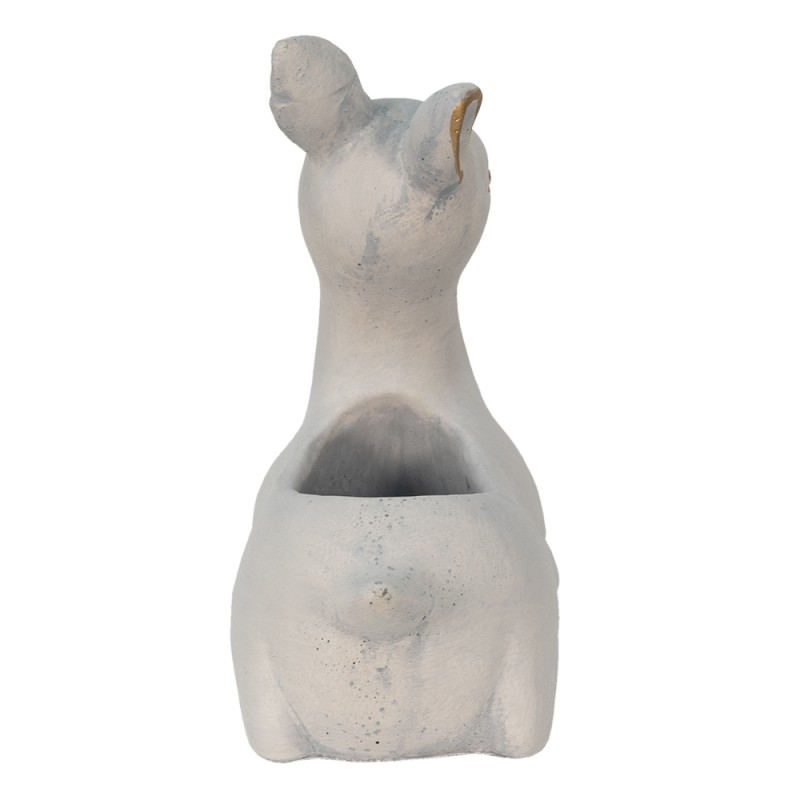 Clayre & Eef Planter Deer 23x11x21 cm Beige Stone