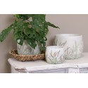 Clayre & Eef Fioriera Ø 13x13 cm Beige Verde Pietra Stoppie di grano