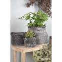Clayre & Eef Planter Ø 21x19 cm Grey Stone Round